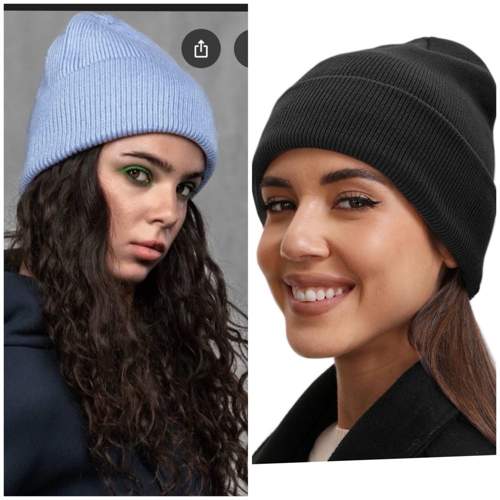 Love Chic Life Unisex Hat Black & Sky Blue NWT Adjustable 10.98x7.17